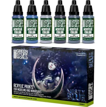 Speciální výtvarná barva Green Stuff World Paint Set - Misted Blue (Green Stuff World)
