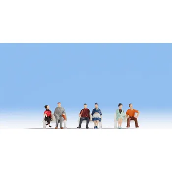 Modelová železnice Postavičky sedící Hobby TT - Noch 47130 (Figurky TT 1:120)