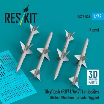 Plastikový model Reskit 1/72 Skyflash (RB71/Av.71) missiles (4 pcs.)