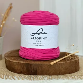 Příze Amorino Fios Textilní špagáty Amorino Fio - Premium 36mm Rosa Pink