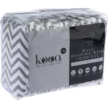 toaleta pro psa kooa pleny pro psí samce s dřevěným uhlím - S, 30 Stück