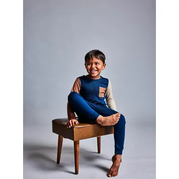 Chlapecké pyžamo Little Flock of Horrors Dvoudílné pyžamo ze 100% merino vlny Gibraltar Block LFOH Velikost: 110/122