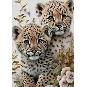 Diamantové malování Diamantové malování - Tygříci (40x50)