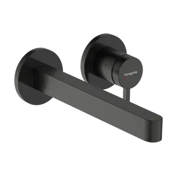 Vodovodní baterie Hansgrohe Finoris - Páková umyvadlová baterie pod omítku, výtok 228 mm, kartáčovaný černý chrom 76050340