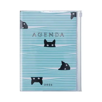 Diář MARK'S 2025/26 Taschenkalender, A5 Cats // Mint (EN)