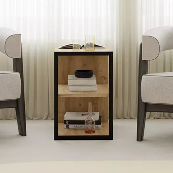 Konferenční stolek Odkládací stolek Houseland Echo dub safírový/černý