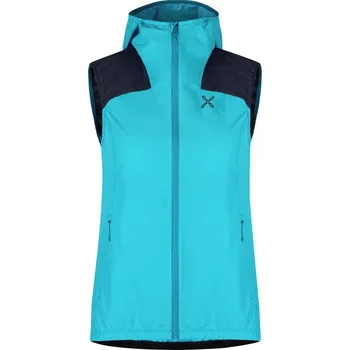 Dámská vesta MONTURA Rise Hooded Vest Woman, Turquoise/Graphite Blue velikost: S