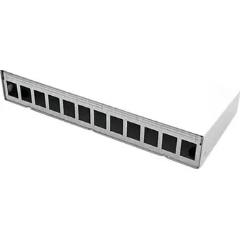 Patch panel METZ CONNECT Patchpanel pro keystone moduly STP, 12 portů, neosazený, bílý (130861-1202KE)