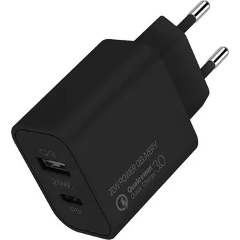 Tablet COLORWAY 1x USB a 1x USB-C/ síťová nabíječka/ 20W/ 100V-240V/ Černá