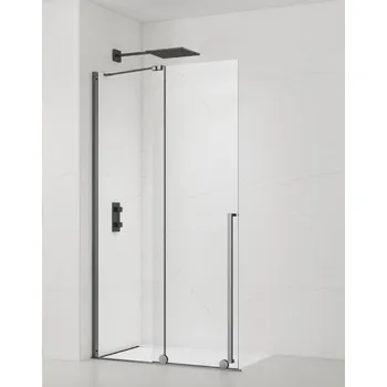 Swiss aqua technologies Sprchová zástěna walk-in 120 cm SAT Xmotion PVD Gun metal SATBWIXM120GM