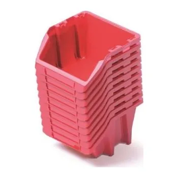 Úložný box Prosperplast Set úložných boxů 10ks BINEER SHORT SET 180x98x118 červený