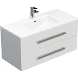 Swiss aqua technologies Koupelnová skříňka s umyvadlem SAT Cube Way 100x53x46 cm bílá lesk CUBE461002BIMOD