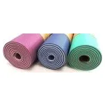 TPE yoga mat PROFI long 181cm, nesmekavá Fialovo-světle fialová