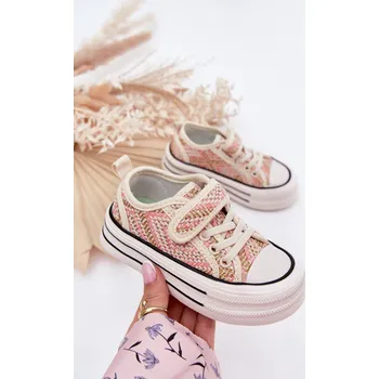 Chlapecká obuv Dívčí Tenisky Na Suchý Zip Zelina Barva: Růžová, Velikost: 30