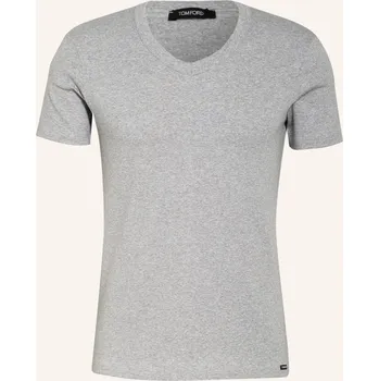 Pánské tričko Tom Ford Pánské Tričko S Výstřihem Do V, světle šedá, 54