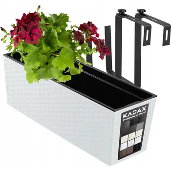 Květináč Bílý plast Květináč Kadax 56 cm x 56 x 19 cm