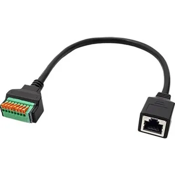 Video redukce ROLINE Redukce RJ45F - 8pin svorkovnice, 30cm - 12.02.1172