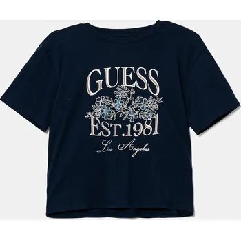 Chlapecké tričko Dětské tričko Guess tmavomodrá barva, J5YI19 K6YW4 J5YI19.K6YW4.9BYA 59X, vel. 158-166