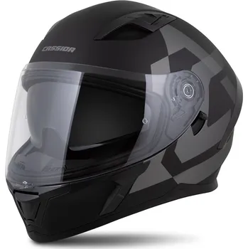 Helma na motorku Cassida Moto přilba Orbit Grind černá matná/šedá (Velikost: XXL (63-64))
