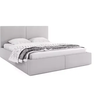 BMS GROUP Čalouněná postel Hilton 140x200 s roštem a matrací, Šedá