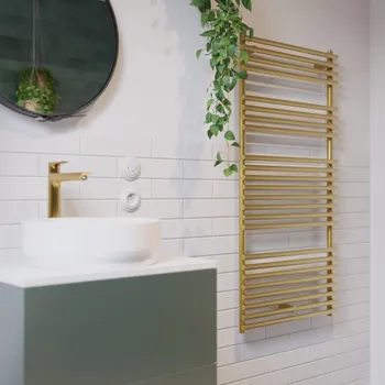 Radiátor Isan Radiátor kombinovaný Ikaria 121,2x50 cm antické zlato DIKA12120500SM48