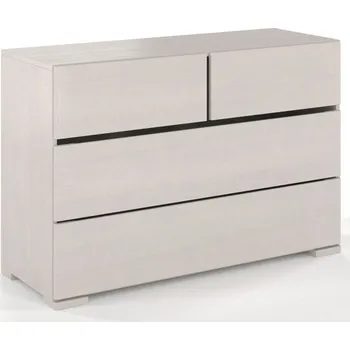 Komoda Visby Komoda Sandemo 2+2, borovice (Barva: Bílá)