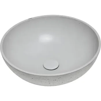 Umyvadlo Swiss aqua technologies Umyvadlo na desku SAT Cemento 42x42 cm šedá bez přepadu CEM4242TS