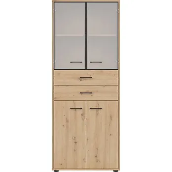 Knihovna Brwcz SPACE OFFICE REG2D2W2S/200 dub artisan/černý mat