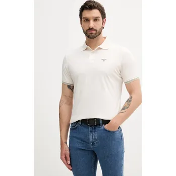 Bavlněné polo tričko Barbour AUSTWICK MML1484 béžová 01X, vel. XXL