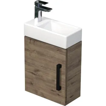 Šatní skříň Swiss aqua technologies Koupelnová skříňka s umyvadlem SAT Cube Way 40x47,5x20 cm dub Wellington mat CUBE320401DCDW