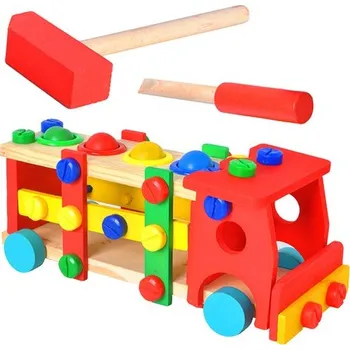 autíčko Iso trade Dřevěný výukový vůz 22372