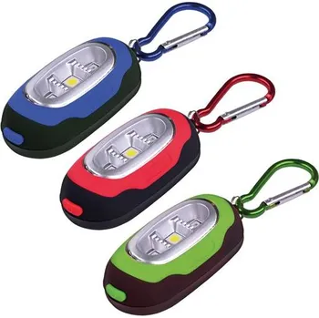 Svítilna Svítilna LED s karabinou, 3x LED, 2x CR2032 Solight