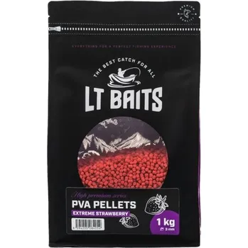 PVA Pelety LT Baits 3mm 1kg Extreme Strawberry