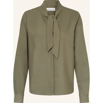 Dámská halenka Self-Portrait Dámská Halenka S Vázačkou, khaki, 34