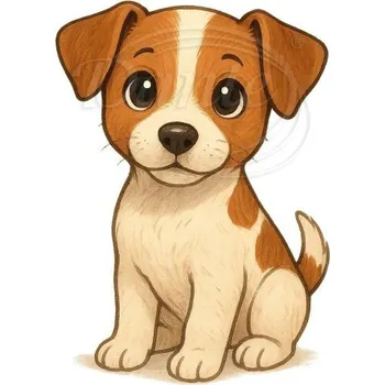 Textilní nažehlovací páska Dante Nažehlovačka štěně Jack russell - 8 x 12 cm