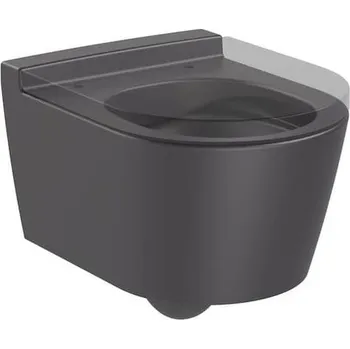 Klozet Roca Wc závěsný Inspira Onix mat zadní odpad A346528640