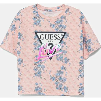 Dětské tričko Guess oranžová barva, J5YI07 K6YW4 J5YI07.K6YW4.9BYA 24X, vel. 136-146