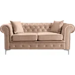 Tempo Kondela Luxusní 2-sed, světle hnědá Velvet látka, ROMANO