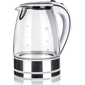 Rychlovarná konvice Activer Konvice skleněná BLAZE 1,7 l s LED podsvícením, 1850-2200W, 360st., bílá