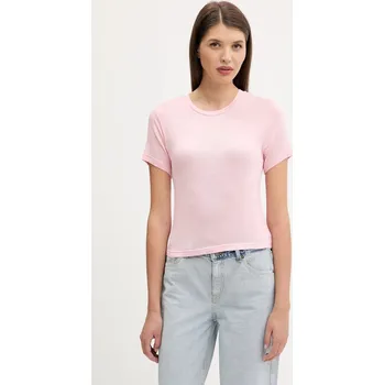 Pánské tričko Tričko Juicy Couture SHEER FITTED TEE JCWCT225301 růžová 03X, vel. M