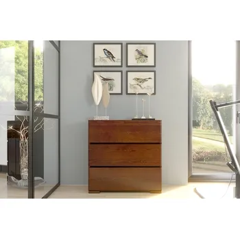 Komoda Visby Kokoda Sandemo 3S80, šířka 80cm, borovice (Barva: Ořech)