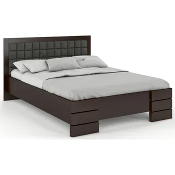 Postel Visby Dřevěná postel Gotland High, borovice (Barva dřeva: Palisandr, Rozměr: 120x200 cm, Barva látky: Casablanca 2303)