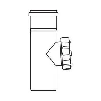 Kouřovod Almeva STARR revizní T-kus DN80, PPH, bílá