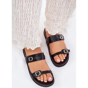 Dámské pantofle Dámské Sandály S Přezkami Brinella Barva: Černá, Velikost: 41