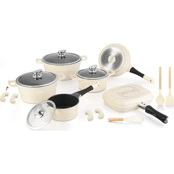 Sada nádobí Sada nádobí Royalty, 18 ks, barva krémová