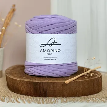 Příze Amorino Fios Textilní špagáty Amorino Fio - Premium 36mm Lavanda