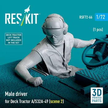 Plastikový model Reskit 1/72 Male driver for Deck Tractor A/S32A-49 type 1