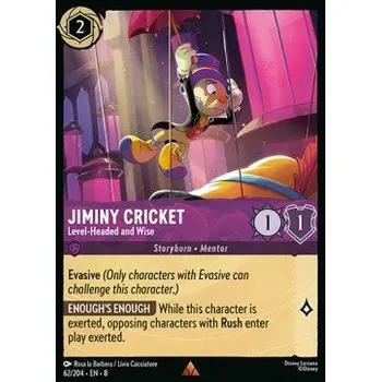 Sběratelská karetní hra Jiminy Cricket 062/204 - Reign of Jafar Typ karty: Standard