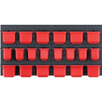 Úložný box Prosperplast Závěsný panel s 20 boxy na nářadí ORDERLINE 800x165x400 mm
