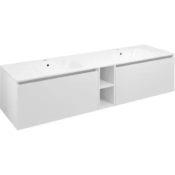 Umyvadlo Sapho LOREA skříňka 160x46x51,5cm (70+20+70cm), bílá mat